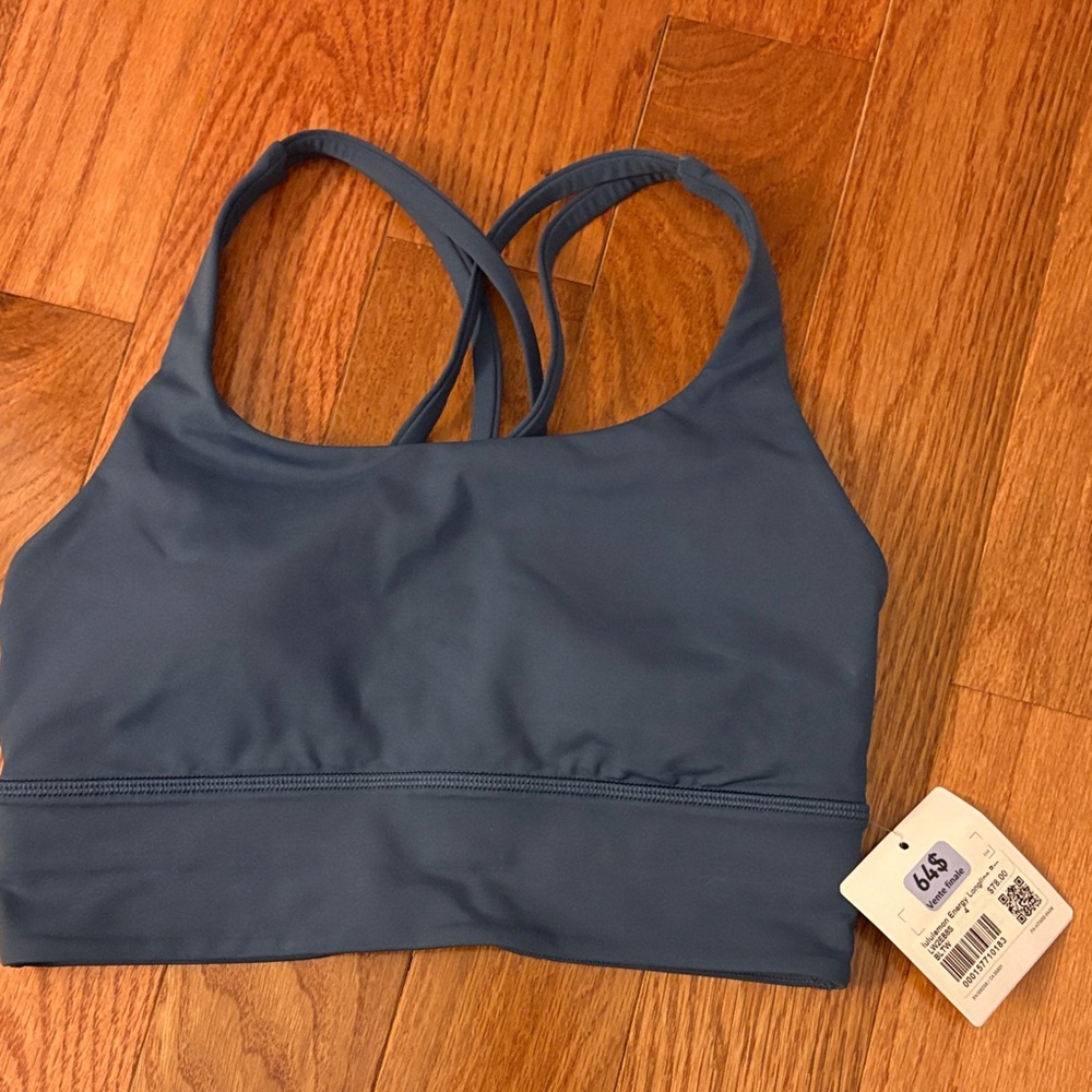 lululemon athletica Slate Blue Strappy Sports Bra